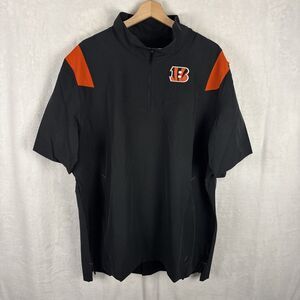 Nike Cincinnati Bengals On Field Team Issue Jacket Short Sleeve DO6744-010 Sz XL